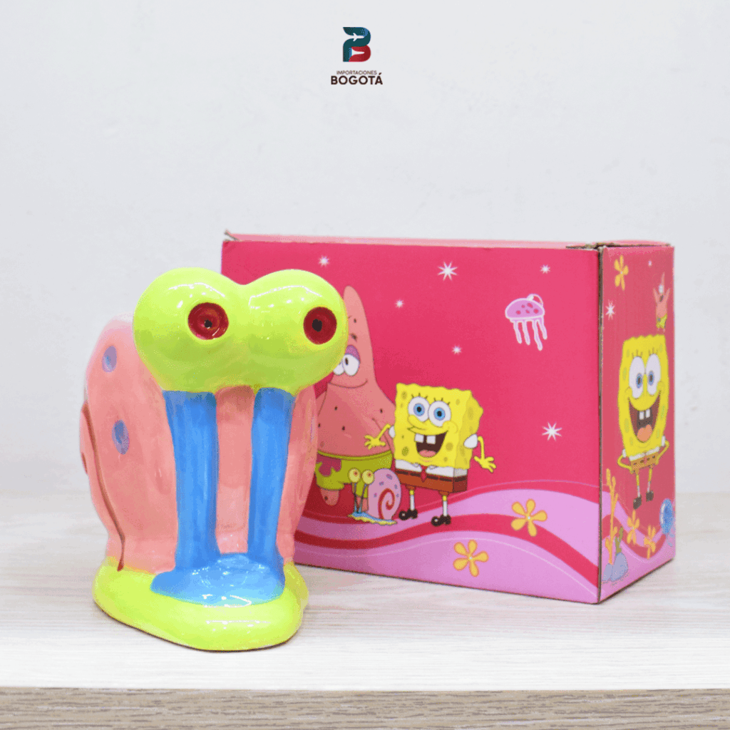 Mug Gary de Bob Esponja en cerámica 3D, caracol completo color rosa y verde