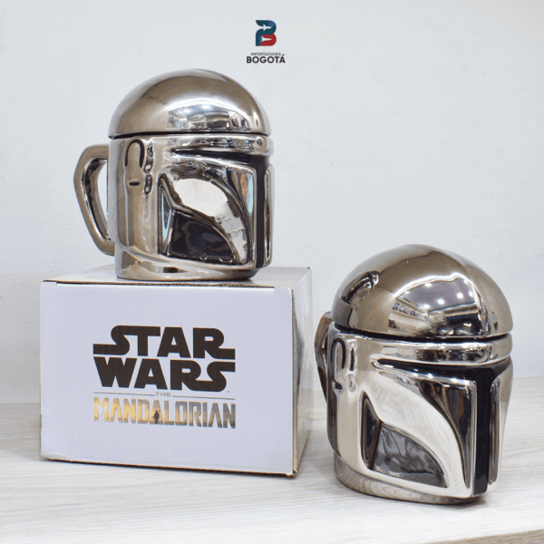 Mug The Mandalorian Star Wars casco metálico coleccionable en cerámica