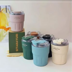 Termo SITARAYURI 290 ml con tapa transparente deslizante en colores mate | Importaciones Bogotá