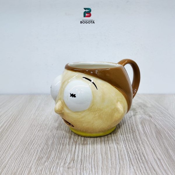 Taza Morty 3D con asa ergonómica vista en ángulo