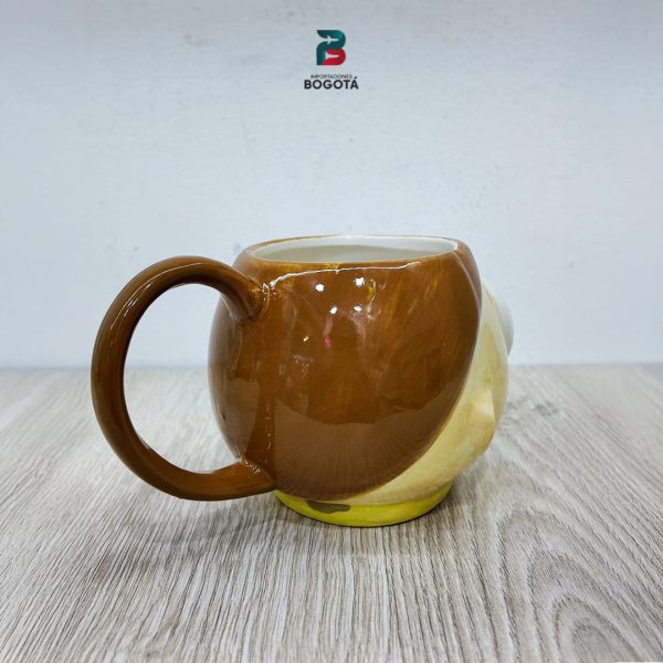 Parte posterior del Mug Morty 3D con asa blanca