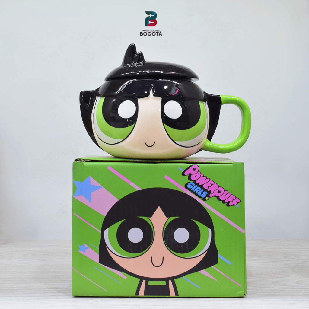 Mug Bellota 3D con tapa — Chicas Superpoderosas | Importaciones Bogotá