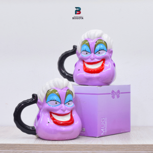 ug Úrsula 3D – La Sirenita | cerámica morada con asa negra tipo tentáculo | Importaciones Bogotá