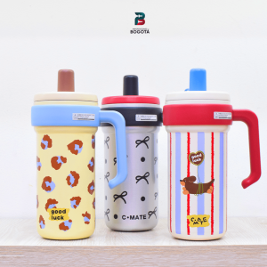 termo Cmate 1000 ml con asa y tapa antiderrames, diseños surtidos