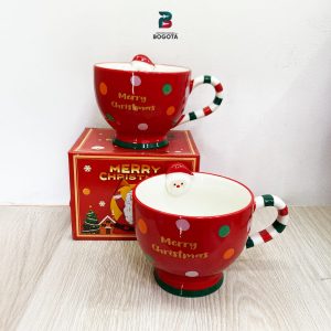 Mug navideño Santa 3D con relieve de Papá Noel