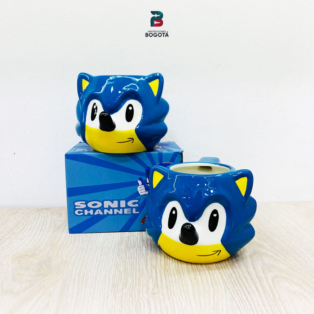 Taza de cerámica 3D inspirada en Sonic the Hedgehog