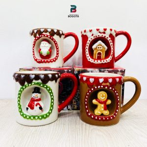 Mugs Navideños con Figuras 3D